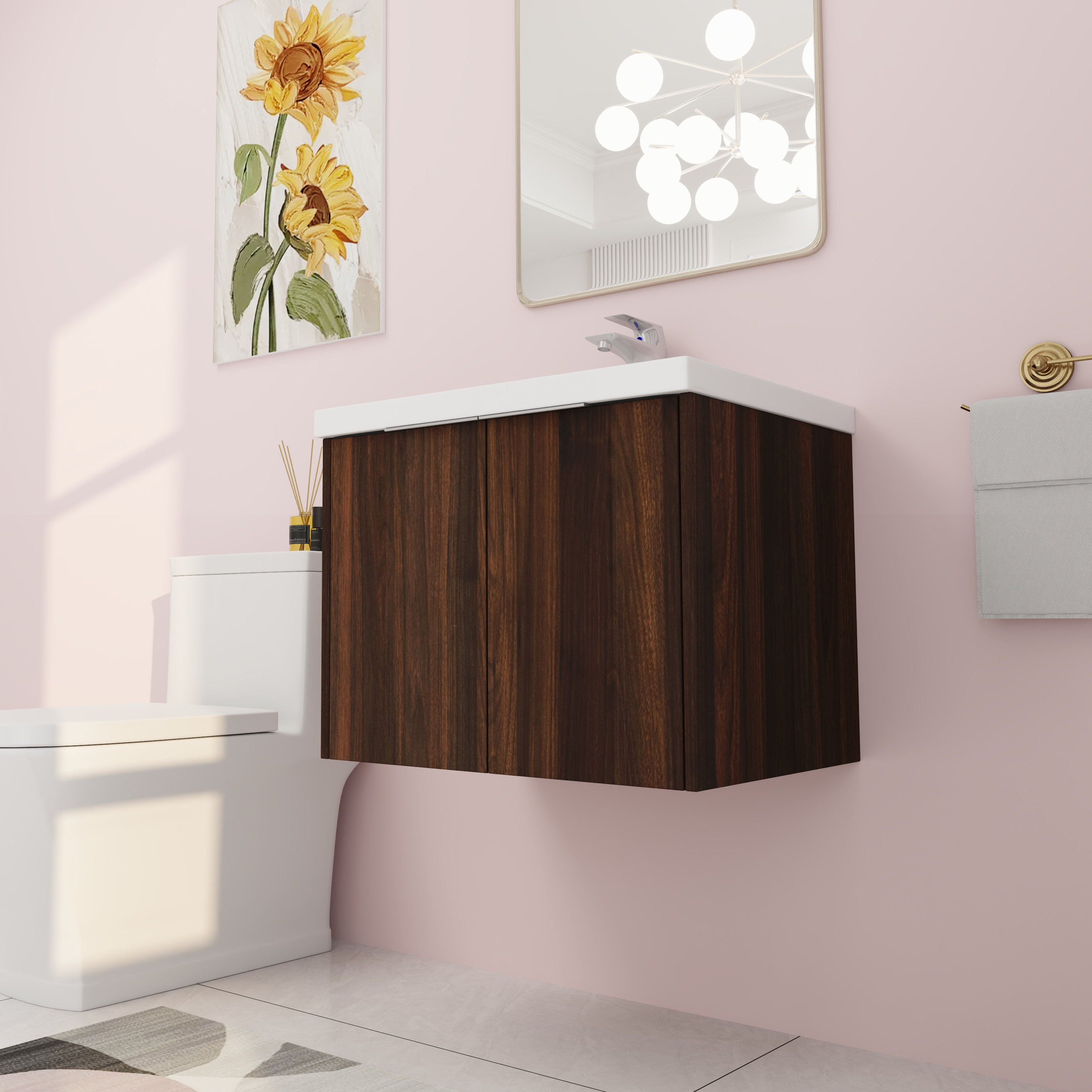 Wrought Studio Ensemble De Meuble Lavabo Simple Mural 24 Po Germanicus